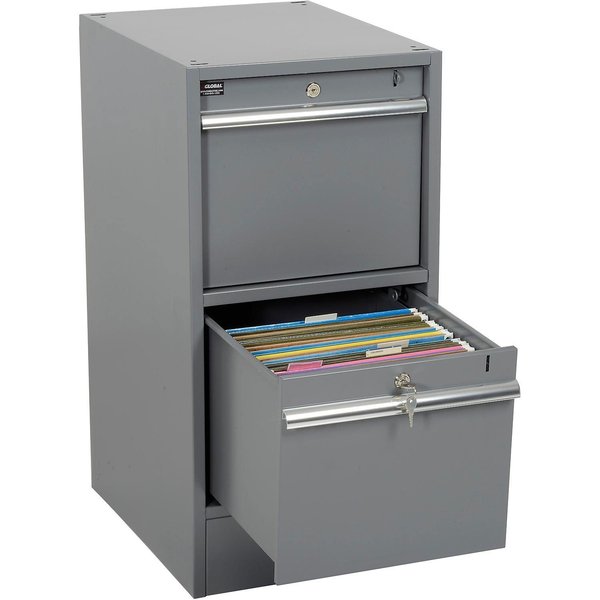 Global Industrial 2 Drawer Pedestal with Built in Base 318857
